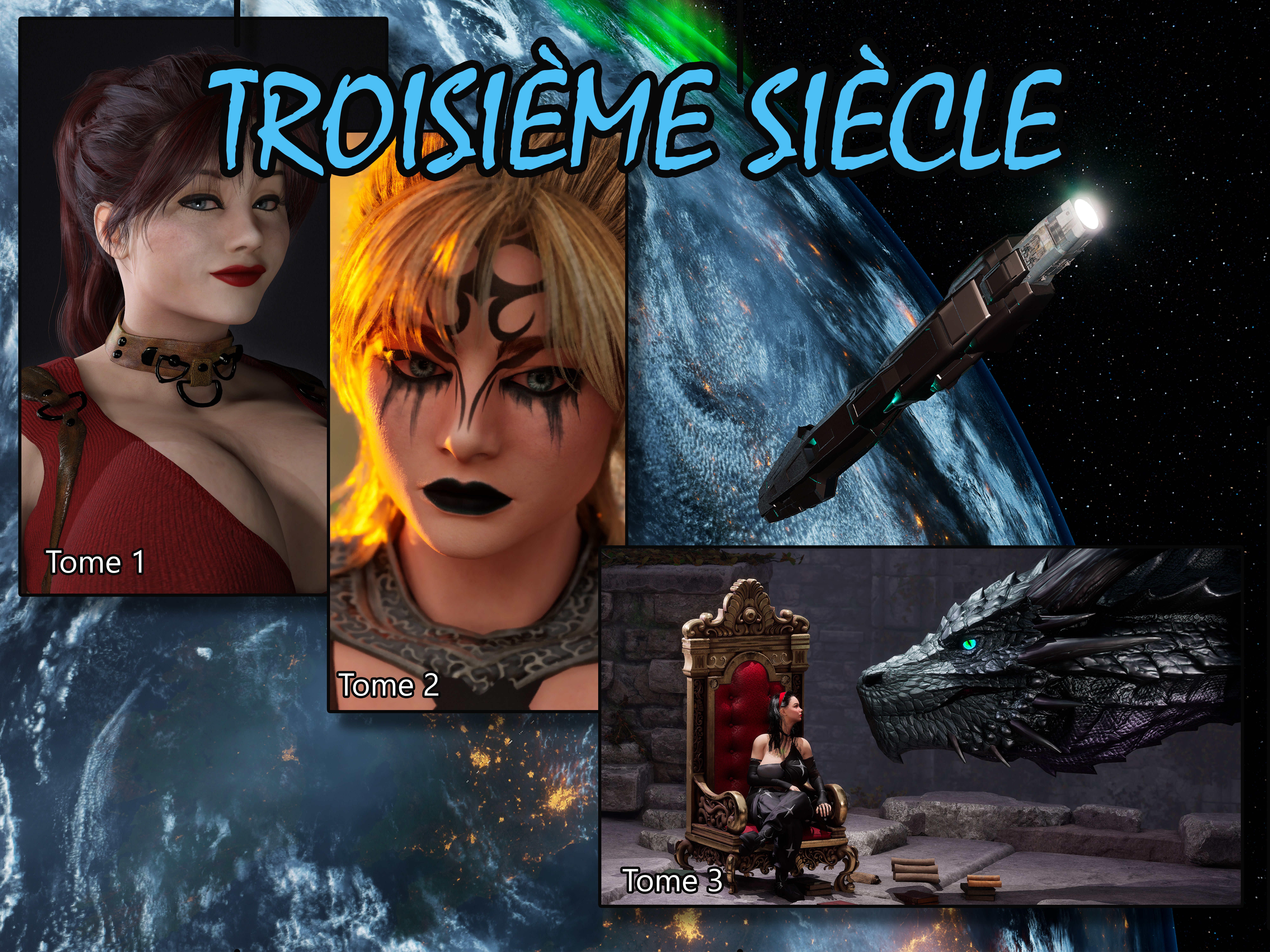 Troisième siècle — les trois tomes de la saga Moryahn
